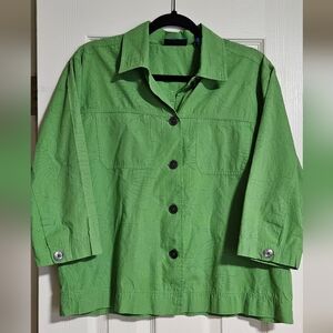 Karen Scott Green Lightweight Jacket  Women's Medium